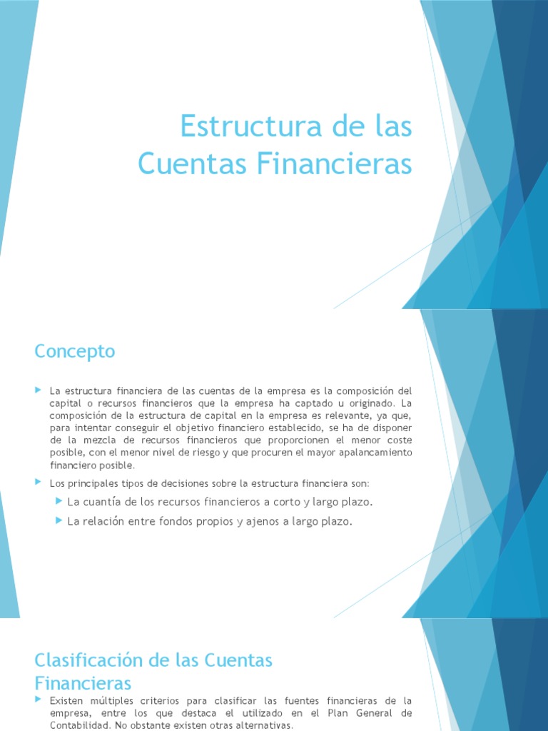 Estructura de Las Cuentas Financieras | PDF | Contabilidad | Business