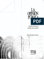  La Opinión Pública: análisis, estructura y métodos para su estudio.