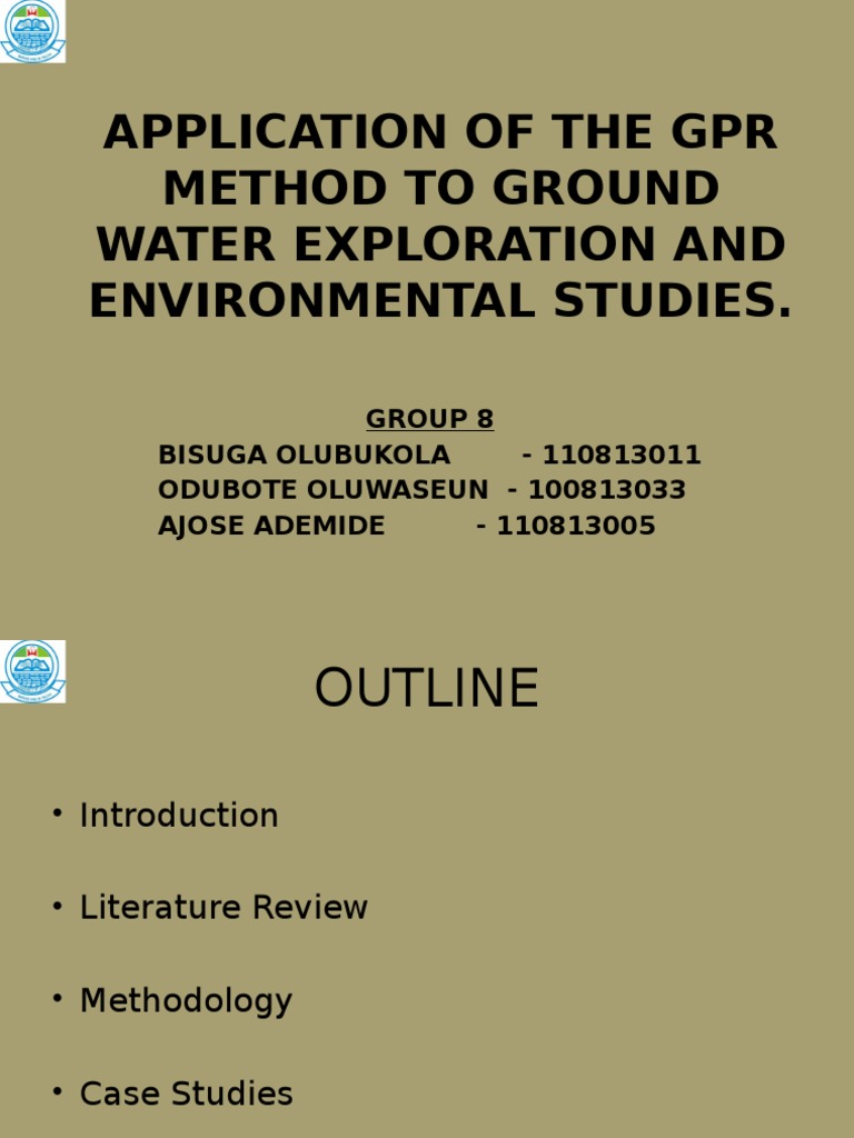 GPR Method for Groundwater Exploration | PDF | Electromagnetic ...