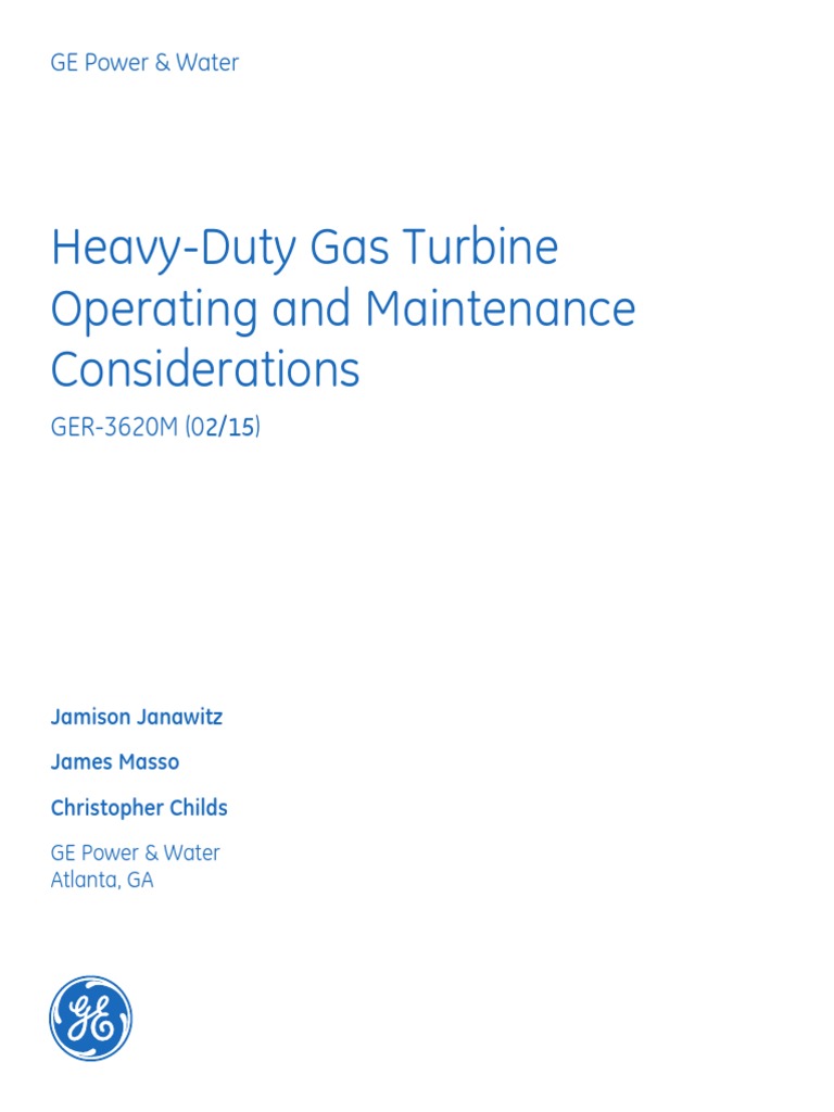 Ge-9e Maintenance Manual | PDF | Gas Turbine | Turbine