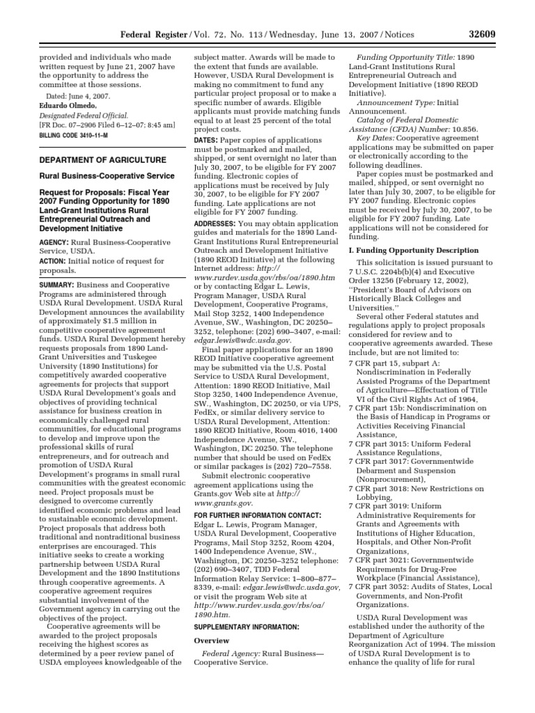 Notice: Grants and cooperative agreements; availability ...