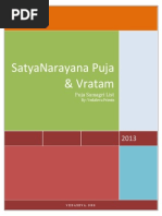 Satyanarayana Vratam Puja Samagri List