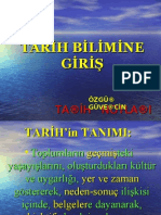 Tarİh bİlİmİne gİrİŞ