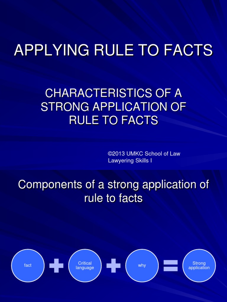 Applying Rule To Fact | PDF | Intention (Criminal Law) | Government