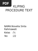 Download KLIPING PROCEDURE TEXTdocx by Jayanti Kusumastuti SN277376886 doc pdf