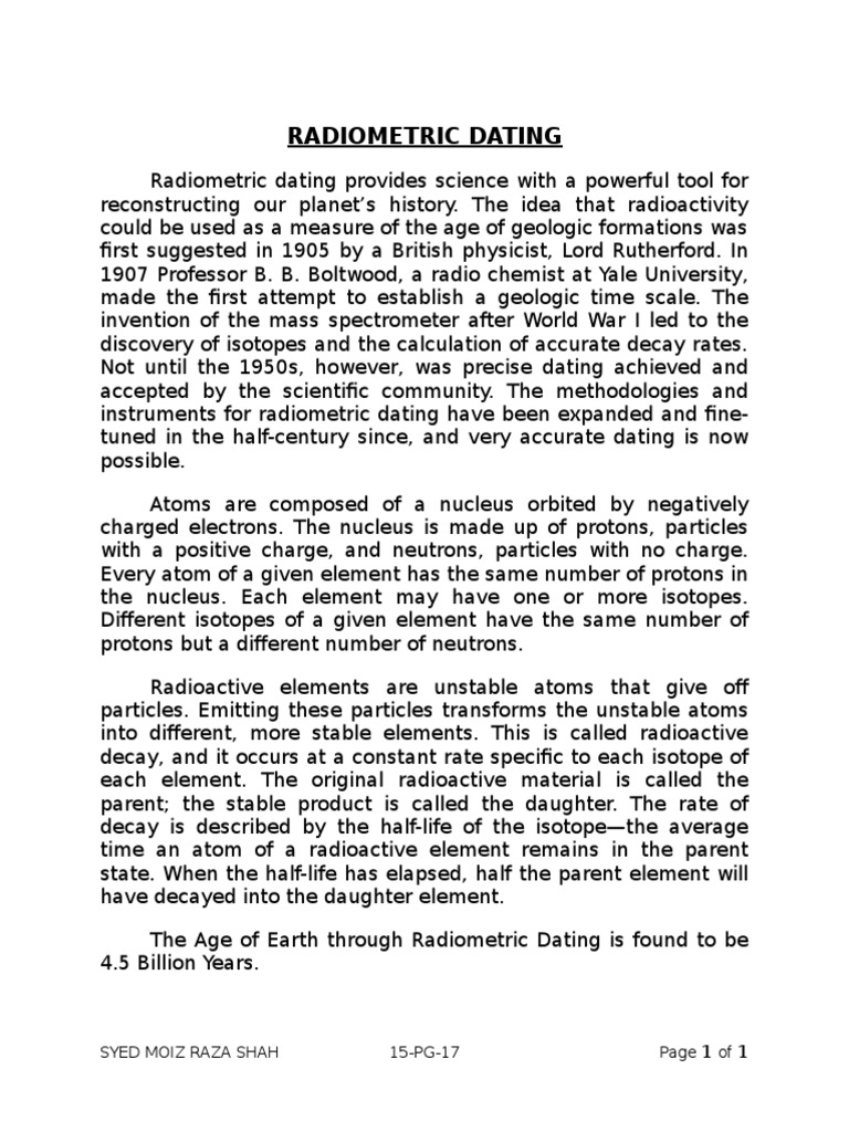 Radiometric Dating Provides Science With A Powerful Tool For ...