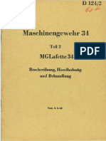 Maschinengewehr 34 - Teil 2 - MG Lafette 34 - Beschreibung, Handhabung und Behandlung 1943