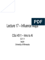CSci 4511 Lecture 17 - Influence Maps for Terrain Reasoning