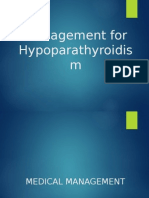 Management For Hypoparathyroidism