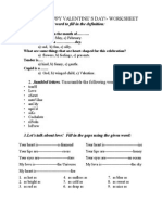 Happy Valentine'S Day!-Worksheet: 1.choose The Best Word To Fill in The Definition