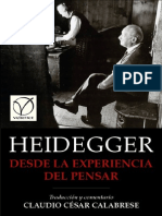 Heidegger Martin - Desde La Experiencia Del Pensar