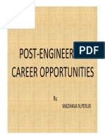 POST-ENGINEERING CAREER OPPOURTUNITIES - PPT - Madhava PDF