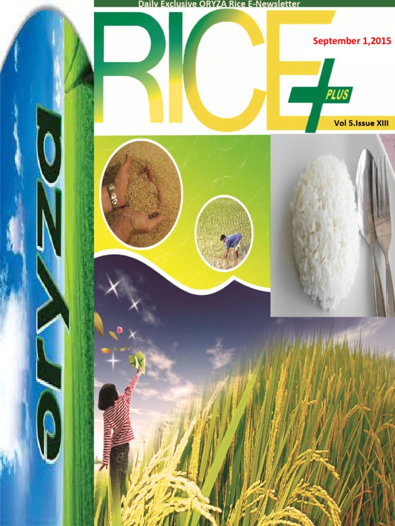 1st September, 2015 Daily Exclusive ORYZA Rice E-Newsletter by Riceplus ...