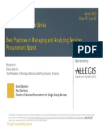 Staffing Industry Analysts - Best Practices in Managing and Analysing Services Procurement Spend - June 6 2012