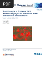 Breakthroughs in Photonics 2013: Research Highlights On Biosensors Based On Plasmonic Nanostructures