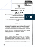 Decreto 480 Del 06 de Marzo de 2014