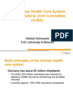 The German Health Care System and The Federal Joint Committee (G-BA)