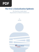 Download The Over-criminalization Epidemic The Need for a Guilty Mind Requirement in Federal Criminal Law by Jason Pye SN277473726 doc pdf