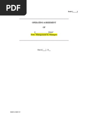 Operating Agrmt for Delaware LLC - Medium Complexity