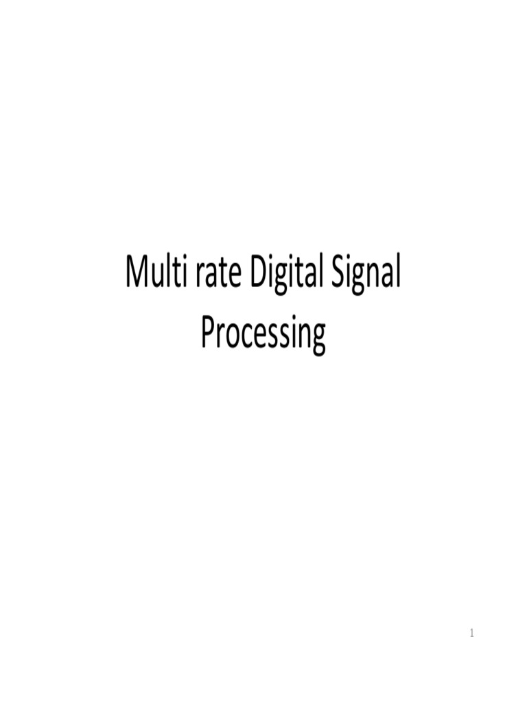 Multirate Digital Signal Processing | PDF | Analog To Digital Converter ...