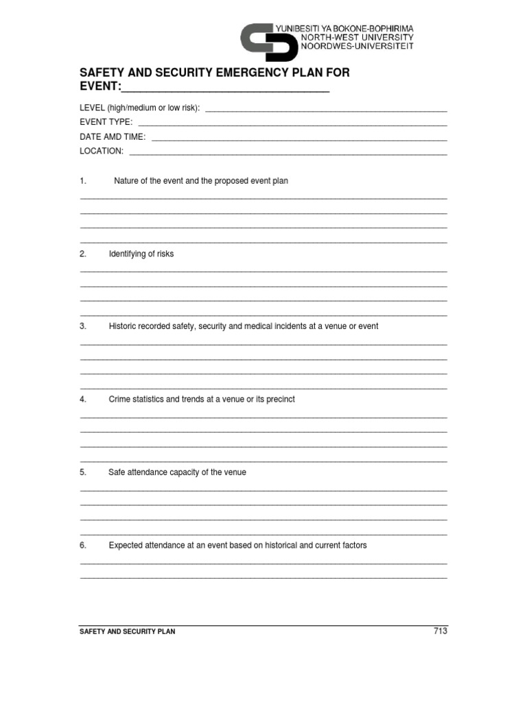 Safety and Security Emergency Plan For EVENT | PDF | Ambulance | Safety
