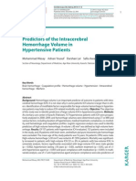 Predictors of The Intracerebral Hemorrhage Volume in Hypertensive Patients