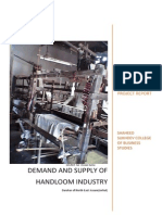 Demand and Supply of Handloom Industry: Gyanodaya-V Project Report