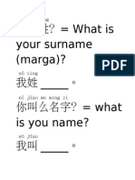 Mandarin Conversation Questions