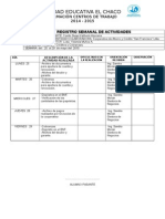 Registro Semanal de Actividades