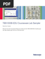 TBS1000B-EDU Courseware Lab Sampler: Selection Guide