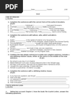 Test Relative Clauses and Conditionals