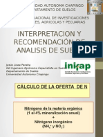 Interpretacion y Recomendaciones de Analisisi de Suelo