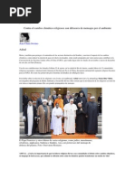 Contra el cambio climático religiosos son difusores de mensajes por el ambiente