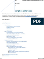 Transcription Style Guide