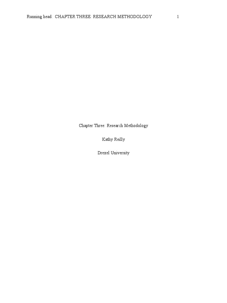 Chapter Three Research Methodology | PDF | Survey Methodology ...