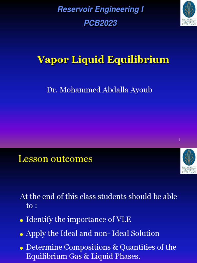 Vapour Liquid Equilibrium | PDF | Phase (Matter) | Vapor