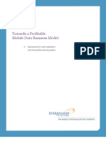 Towards A Profitable Mobile Data Business Model:: Scenarios For Cost Reduction and Innovative Service Plans