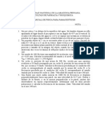 Examen Física Farmacéuticos UNAP-Perú Tema Sonido Reflexión