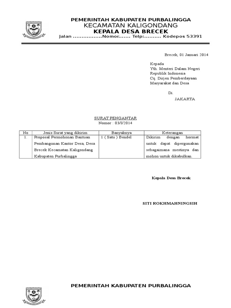 Proposal Pembagunan Balai Desa
