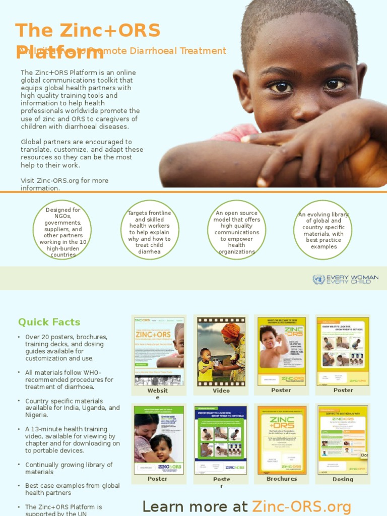 Zinc+ORS Platform: Diarrhea Treatment Toolkit | PDF