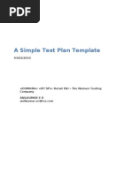 Test Plan Template