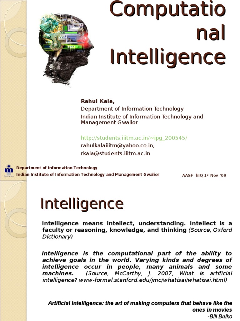 Overview of Computational Intelligence | PDF | Artificial Intelligence ...