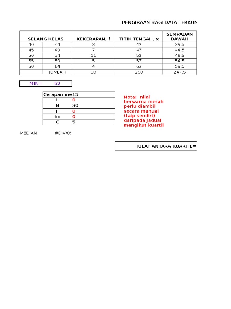 Cara Kira Guna Excel Statistik Pdf