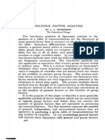 1931 Thurstone Multiple Factor Analysis