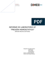 Informe presion hidroestatica