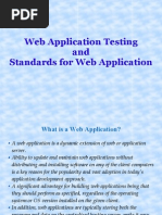 Web Application Testing and Standards For Web