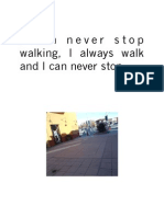 I Can Never Stop Walking, I Always Walk and I Can Never Stop