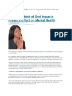 How You Think of God Impacts Prayer's Effect On Mental Health