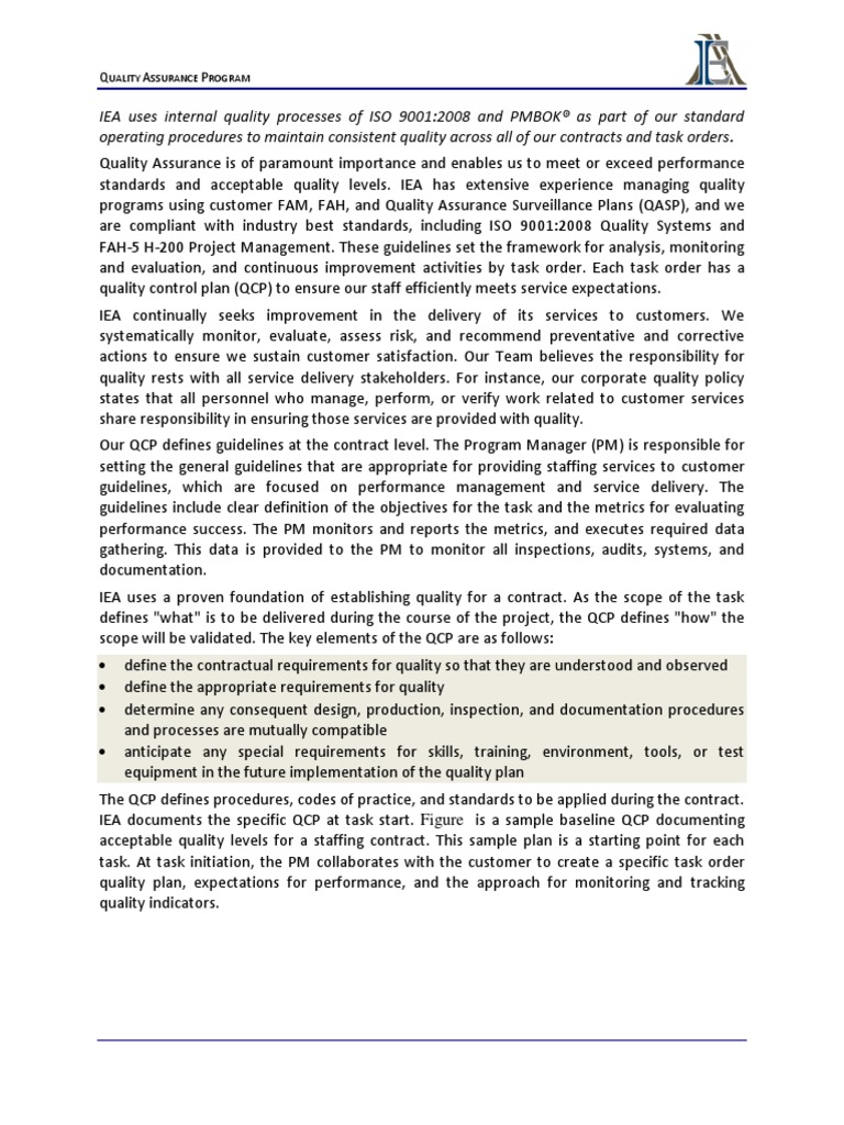 Quality Assurance Program | PDF | Quality Assurance | Iso 9000