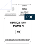 Banco de Materiales de Zacatecas 2015